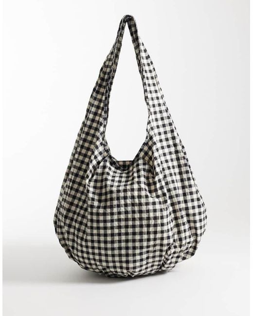 ARKET Black Pure Cotton Packable Shopper Tote Bag