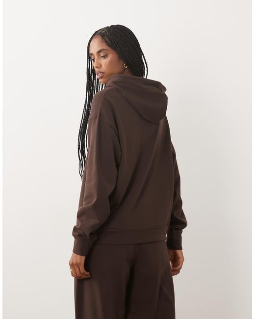 Jdy Brown Jersey Sweats Hoodie