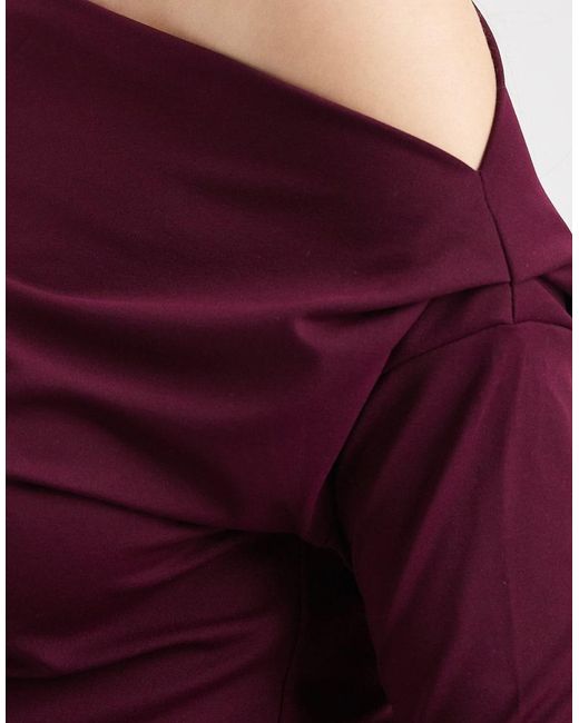 Cotton On Purple Georgie Off Shoulder Long Sleeve Top