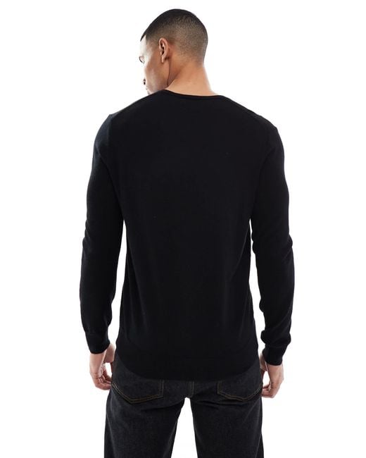 Polo Ralph Lauren – strickpullover aus merinowolle in Blue für Herren