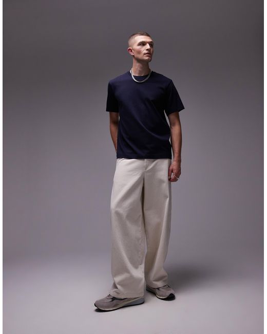 T-shirt en jersey épais - marine ARKET pour homme en coloris Blue