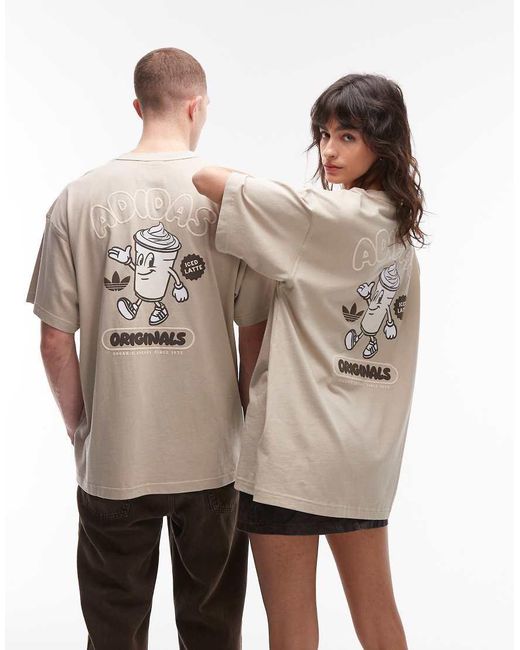 adidas Originals Iced Coffee Graphic T-shirt in Natural for Men