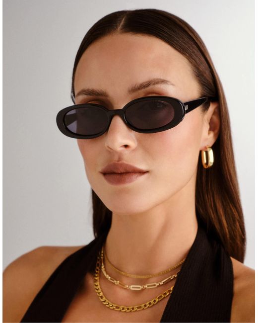 Le Specs Black – outta love – ovale sonnenbrille