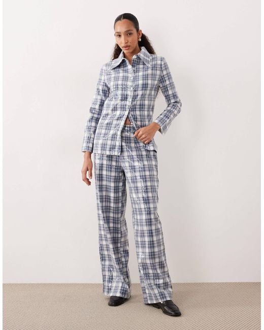 Ghospell Blue Maya Sequin Shirt