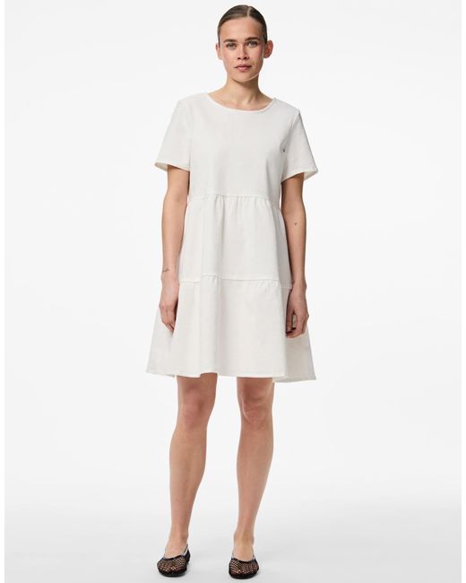 Pieces White – kurzes kleid