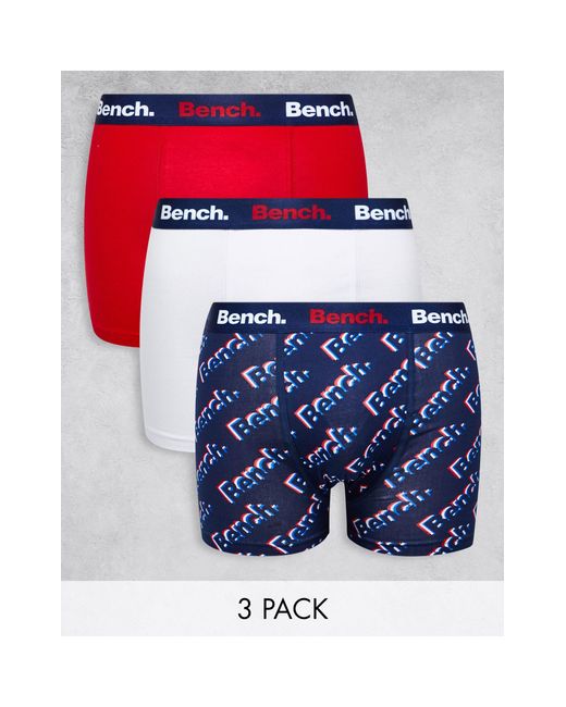 Bench – 3er-pack boxershorts in Weiß für Herren | Lyst AT