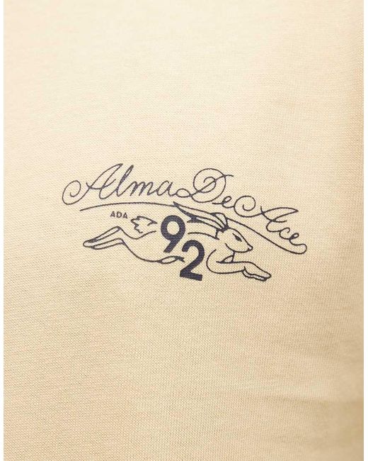 Alma de Ace Blue Hare Sports Back And Chest Print Logo T-shirt for men
