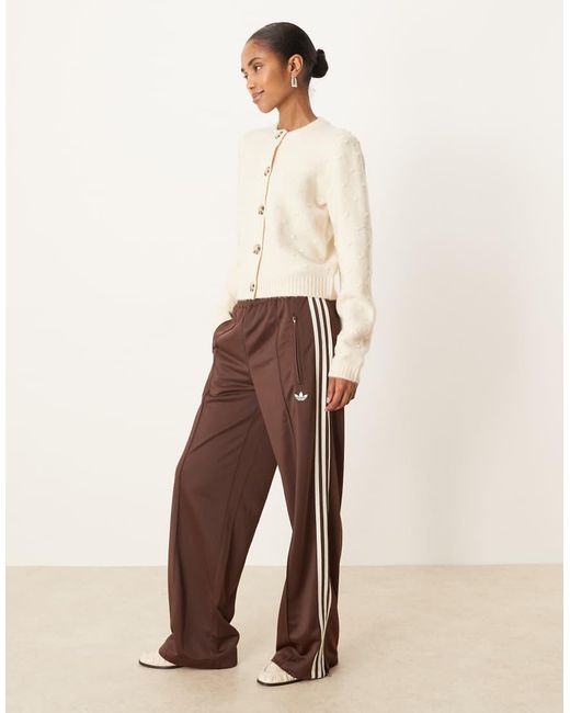 Vila Brown Long Sleeve Jacquard Knit Cardigan