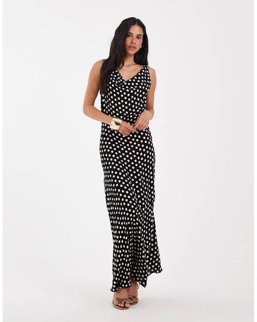 Aware White Sleeveless Cowl Neck Maxi Dress