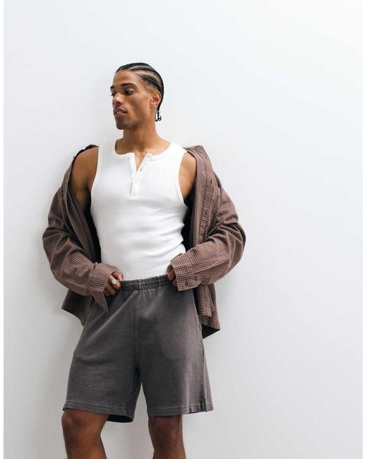 Carhartt White Harper Sweat Shorts for men