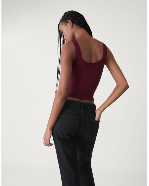 Stradivarius T-Shirt Van Polyamide in het Red