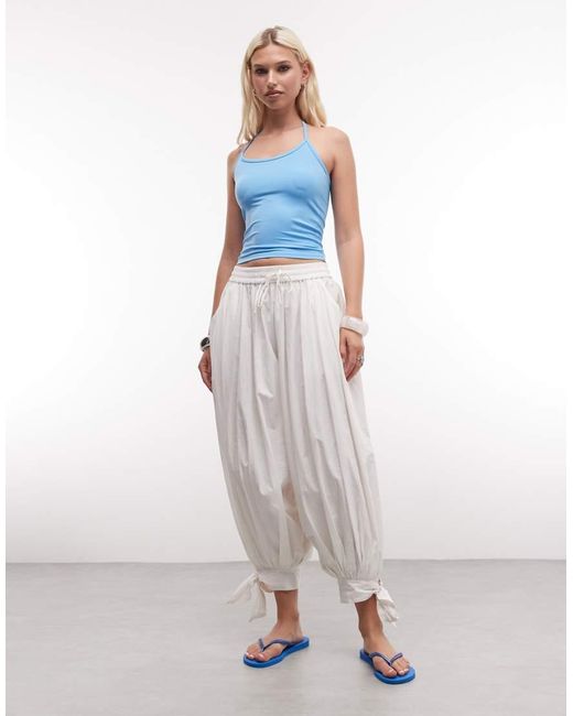 Collusion Blue Skinny Strap Halter Neck