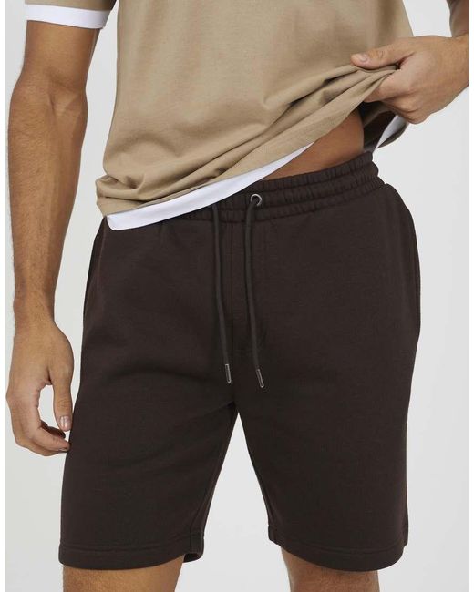 Brave Soul Black Basic Fleece Shorts for men