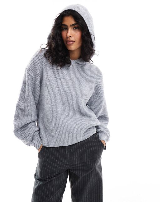 Levi's Gray – comet – kapuzenpullover aus rippstrick