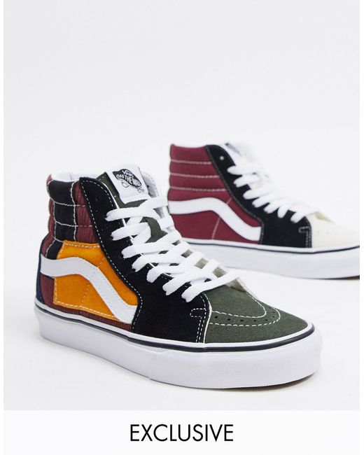 Zapatillas abotinadas en patchwork color sk8 exclusivas en asos Vans de color Multicolor