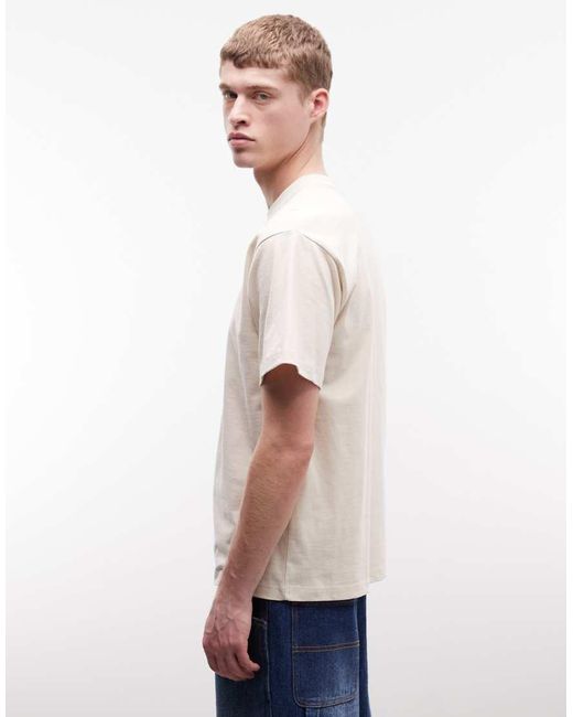 Huf White Big Block Logo Print T-Shirt for men