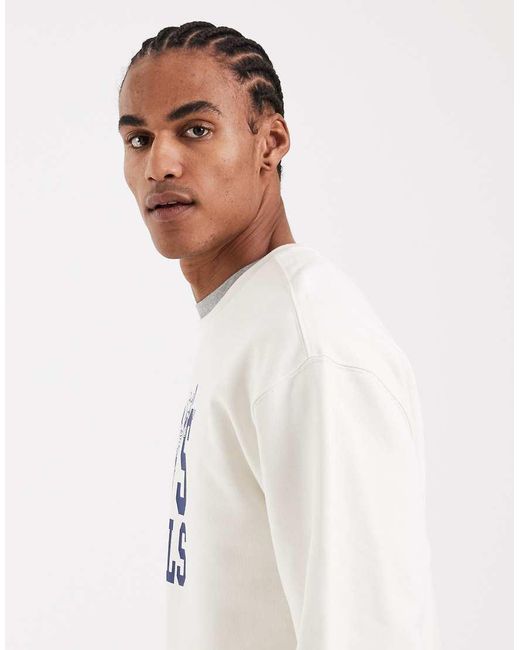 Levi's White Logo Graphic Relaxed Sweatshirt for men