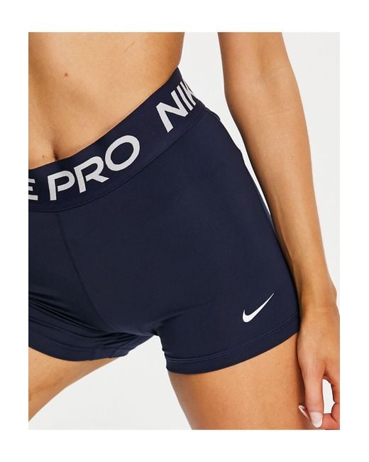 Nike Blue Nike Pro Training 365 3inch Shorts