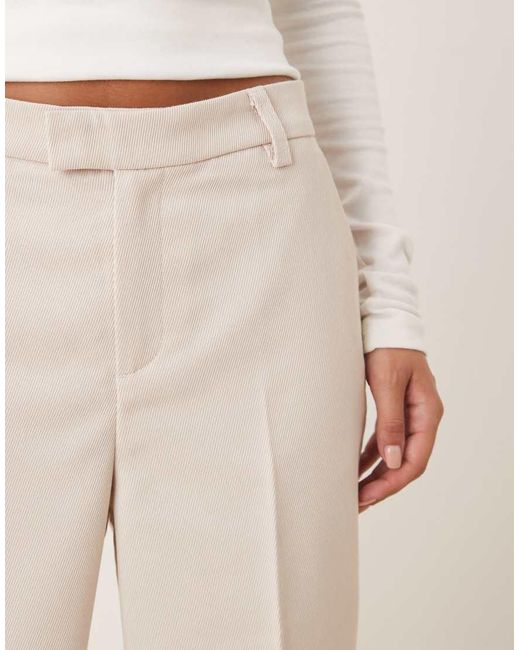 Gina Tricot Natural Tailored Wide Leg Trousers