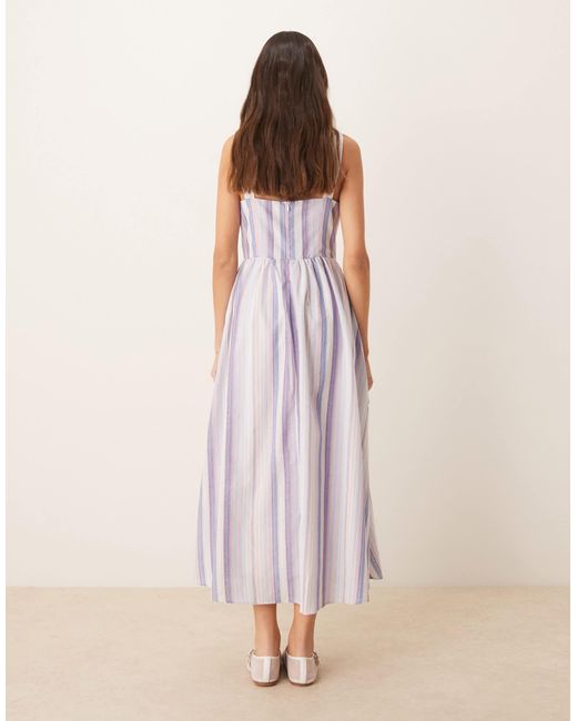 Glamorous Natural Bow Front Midi Dress
