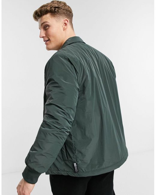 River Island Padded Coach Jacket in Green for Men | Lyst