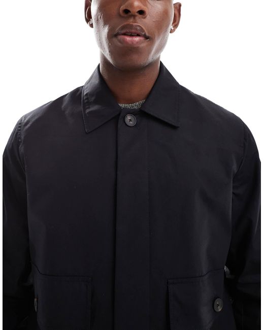 River Island Black Smart Chore Jacket for men