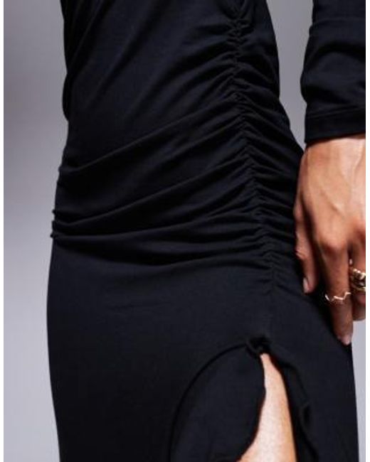 ASOS Blue – langärmliges maxikleid
