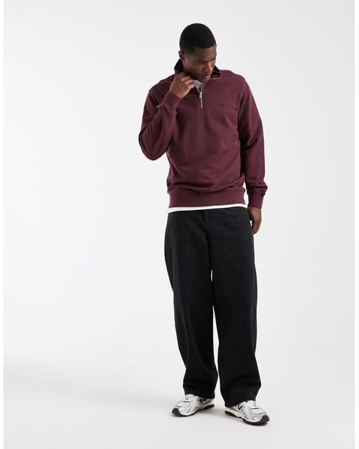 Levi's Purple Original 1/4 Zip Sweatshirt for men