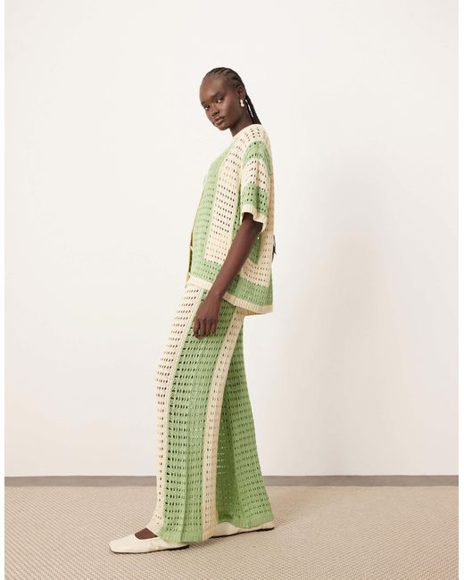 ARRANGE Green – strickhose