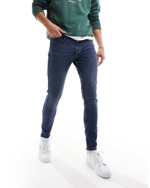 New Look Blue Skinny Fit Jeans for men