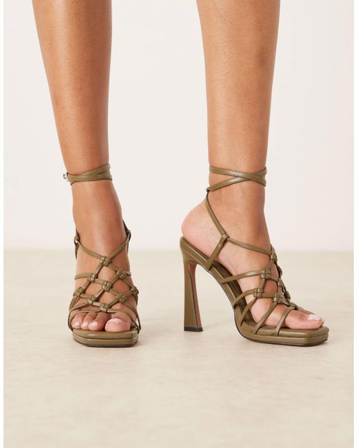 ASOS Natural – note – gitter-sandaletten