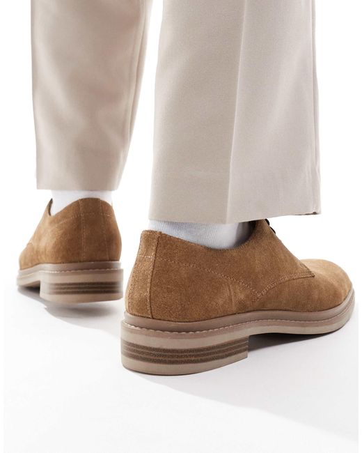 Chaussures en daim à lacets - taupe ASOS pour homme en coloris White