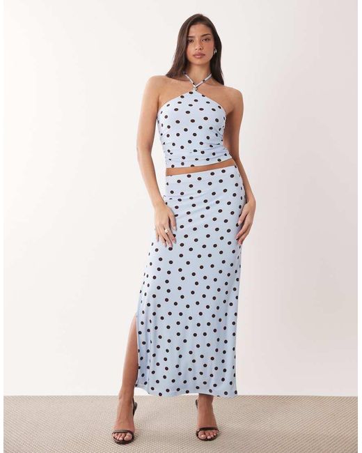 Forever New Blue Maxi Skirt Co-ord