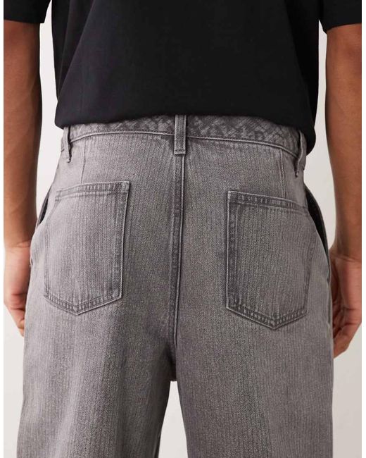 ASOS Black Relaxed Tapered Jeans for men