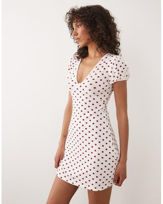 Miss Selfridge Natural V-neck Mini Dress