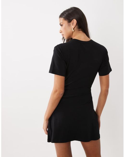 ASOS Black Waist Detail Mini Dress