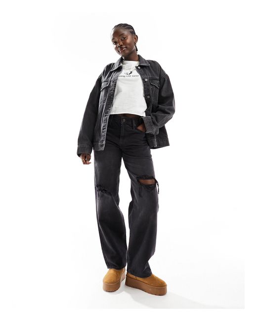 ASOS Black – oversize-jeansjacke