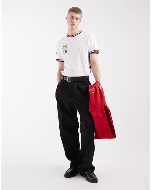 Tommy Hilfiger White X Cadillac F1 Replica T-Shirt for men