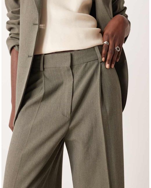 Mango Natural Napoli Pleated Front Relaxed Pants