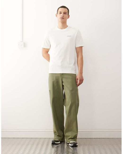Napapijri White Guide Backprint T-shirt for men
