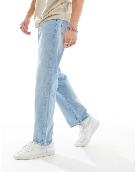 Eddie cooper - jeans larghi lavaggio chiaro vintage di Jack & Jones in Blue da Uomo