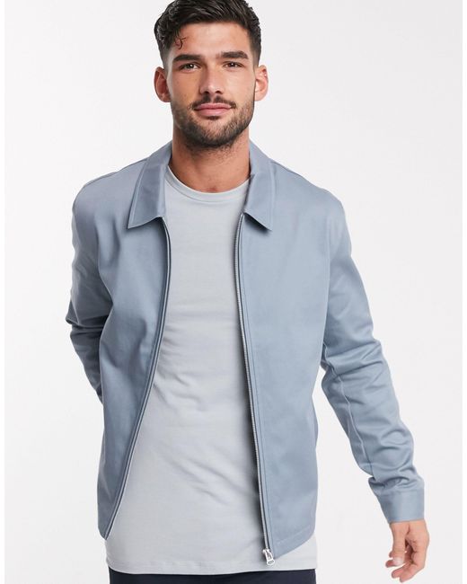 pale blue harrington jacket