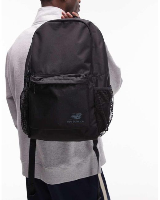 New Balance Black Logo Backpack for men