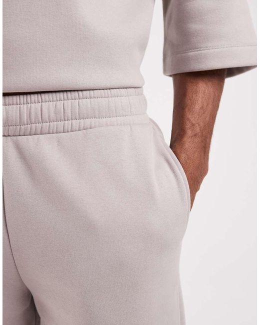 ASOS Natural Oversized Longer Length Jersey Bermuda Shorts for men