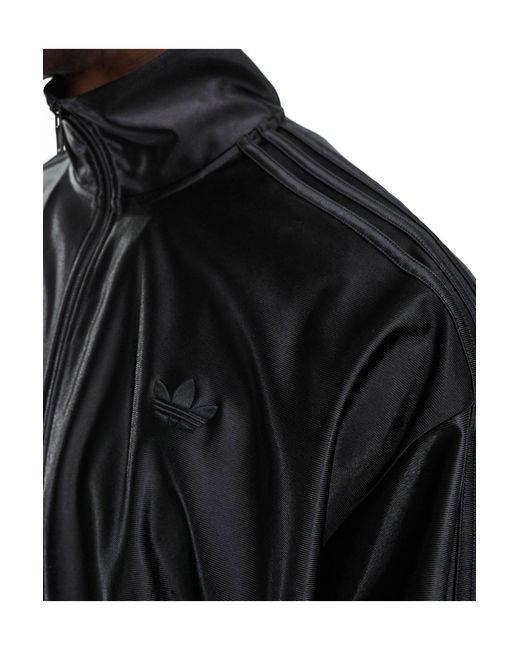 adidas Originals Adidas Oversized Firebird Track Top in Black for