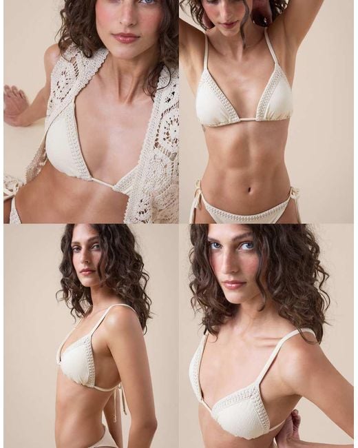 Calzedonia Natural Triangle Bikini Top Silky Twist