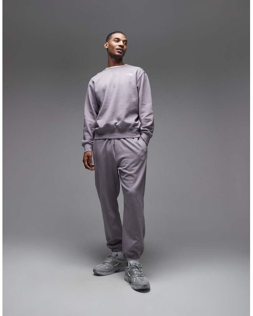 The North Face Gray Essential Logo Oversized joggers for men