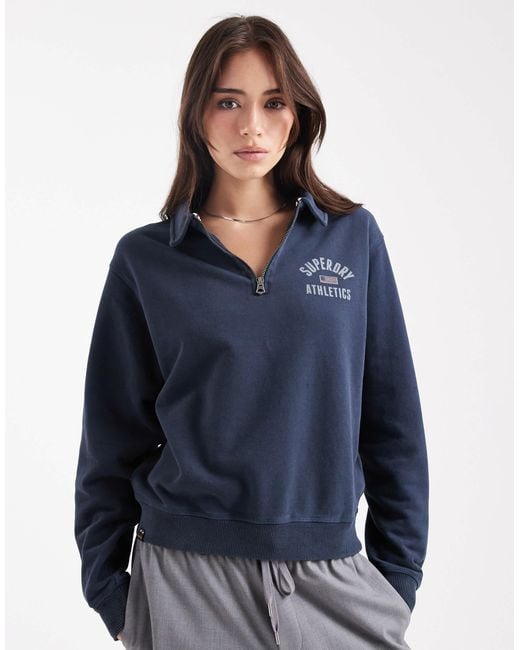 Superdry Blue – athletic – pullover