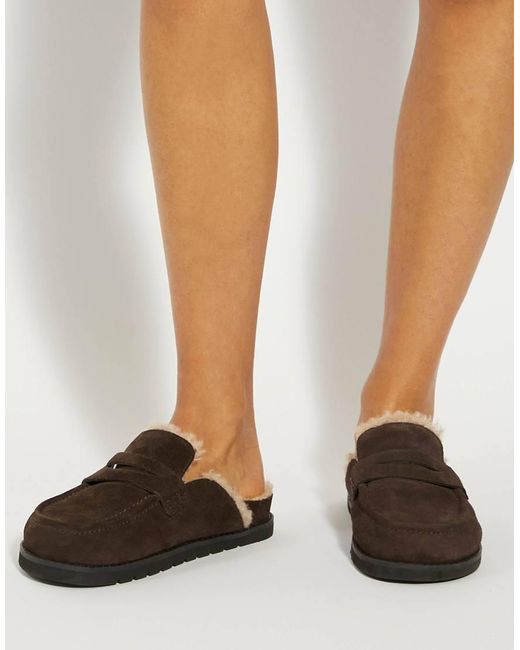 Dune Brown Goldys Mules