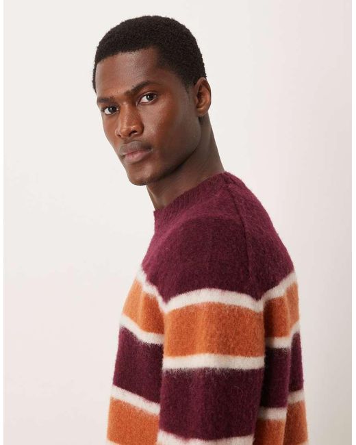 ARKET Red Stripe Crew Neck Jumper for men